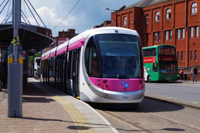 A tram in Wolverhampton